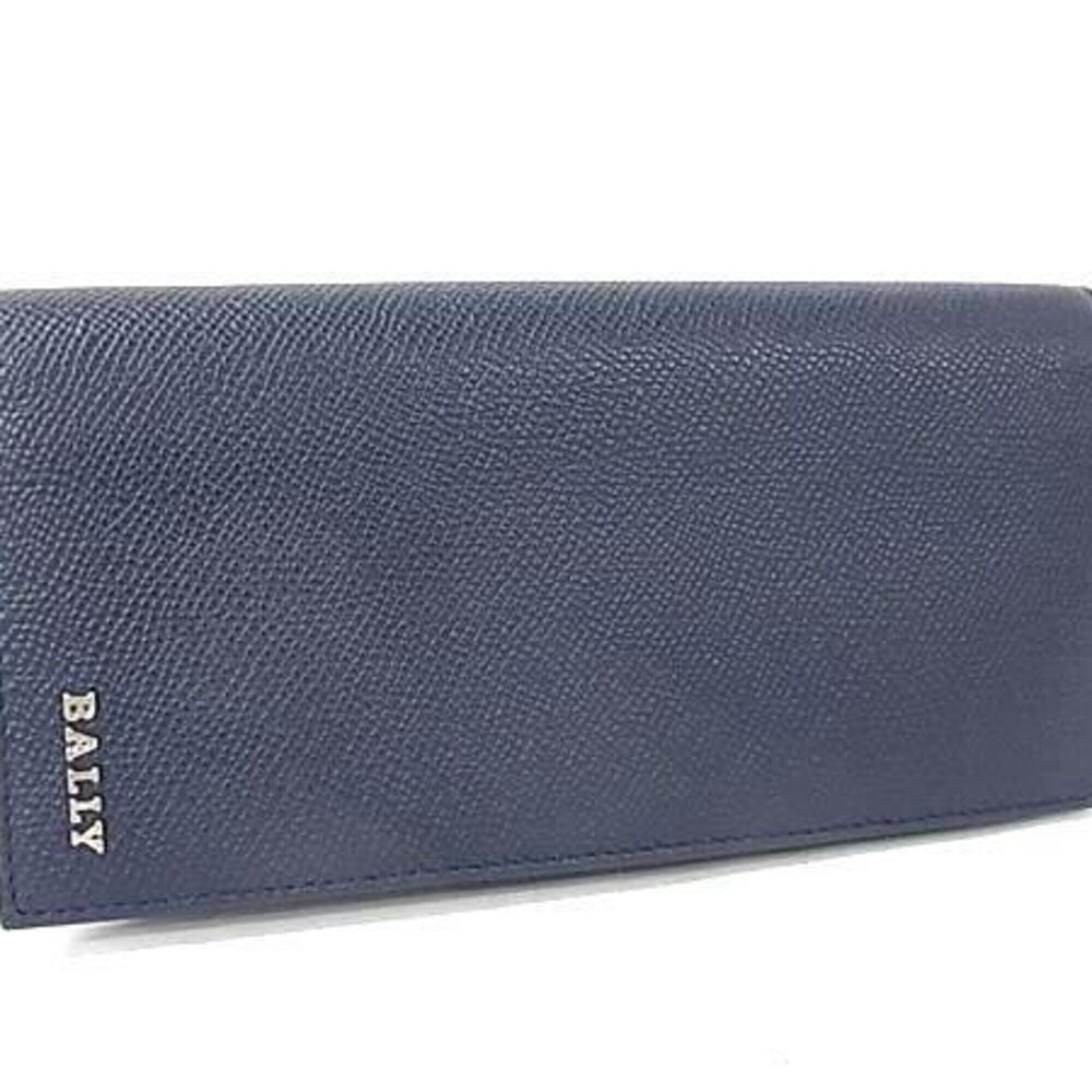 BALLY Bally Long Wallet 6304910 Navy Leather Men's Bi-fold